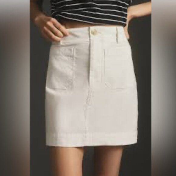 Maeve White Mini Skirt size small - Picture 6 of 15